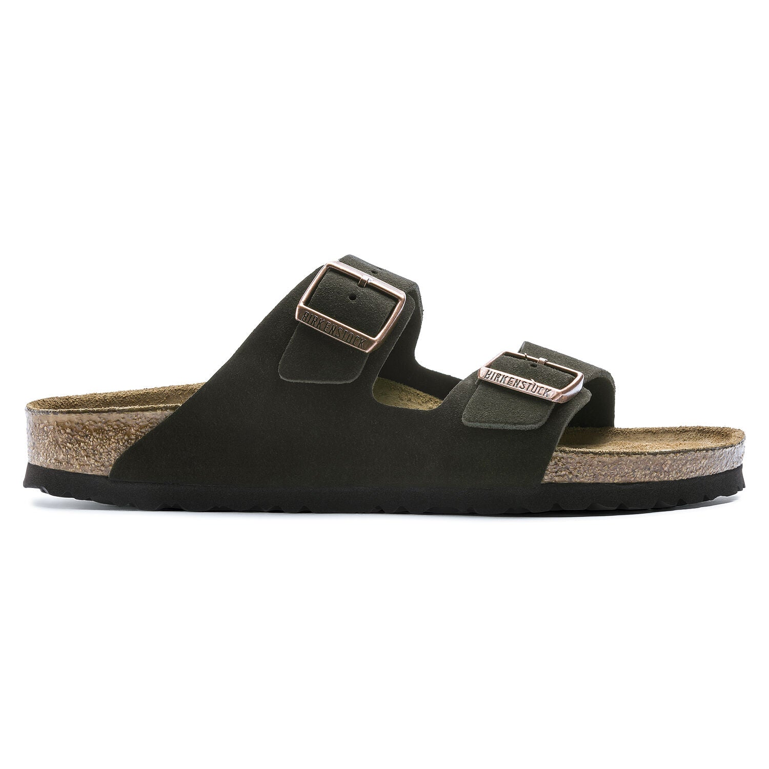 Birkenstock Arizona Suede Leather Soft Footbed Sandal in Mocha Men's Footwear