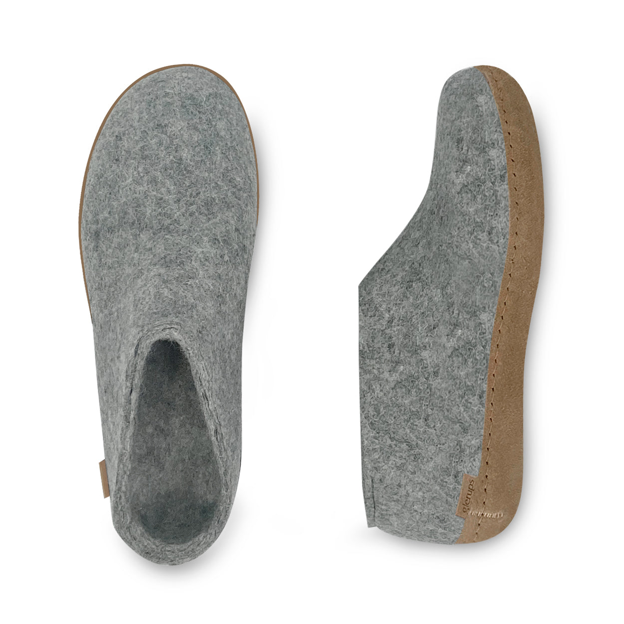Glerups The Shoe With Leather Sole in Grey Unisex Footwear