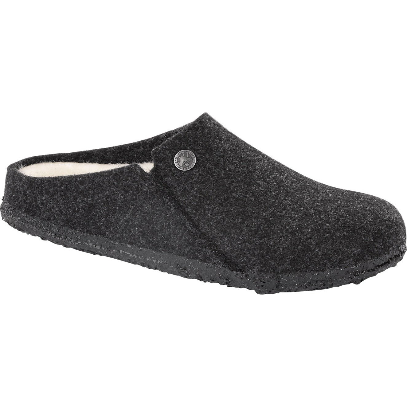 Birkenstock Zermatt Wool Felt Slipper in Anthracite Unisex Footwear