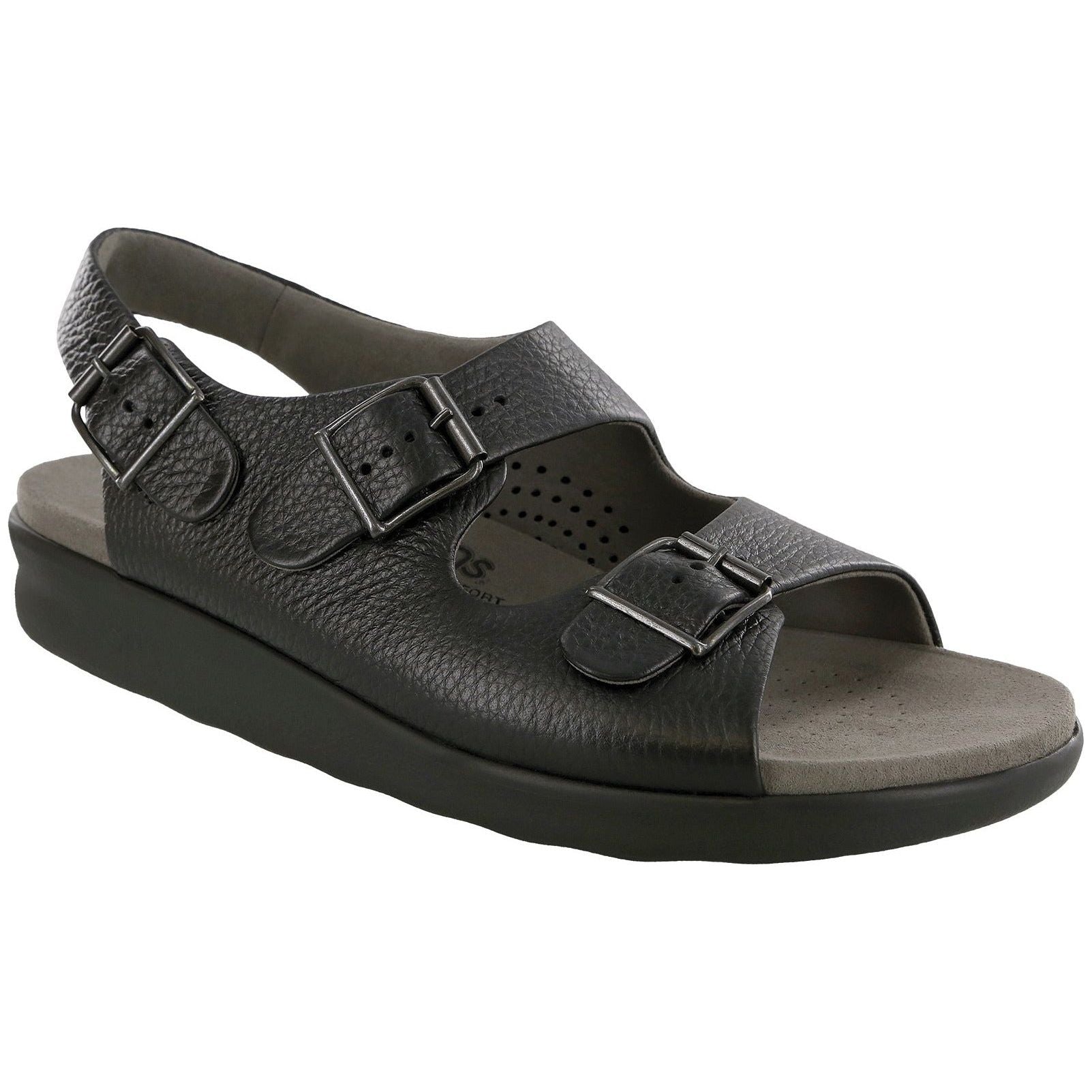 SAS Men's Bravo Heel Strap Sandal in Black Wide Men's Footwear