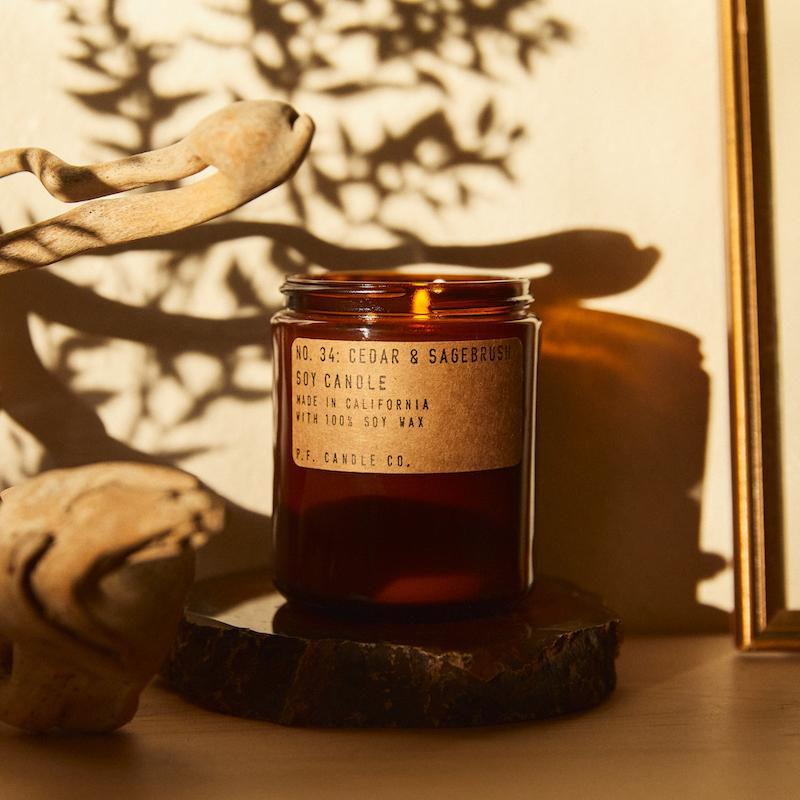 P. F. Candle Co. 7.2 Oz Standard Soy Candle - Cedar & Sagebrush Accessories