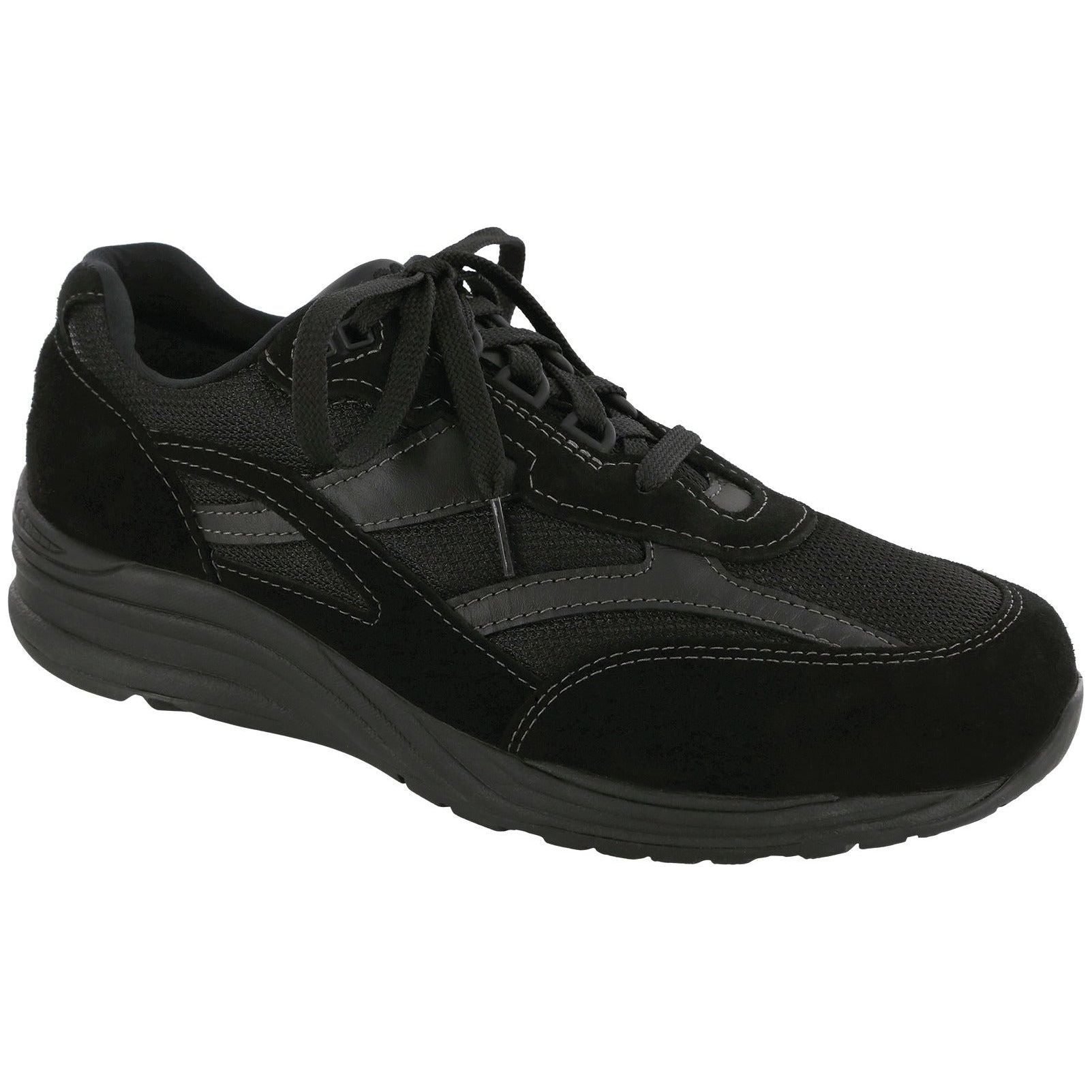 SAS Men's Journey Mesh Lace Up in Black Wide Men's Footwear