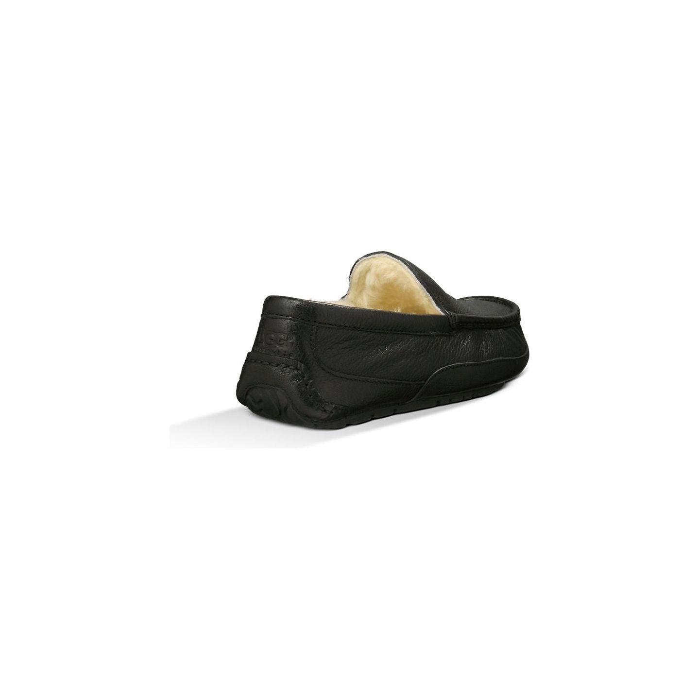 UGG Men's Ascot Leather Slipper in Black Men's Footwear