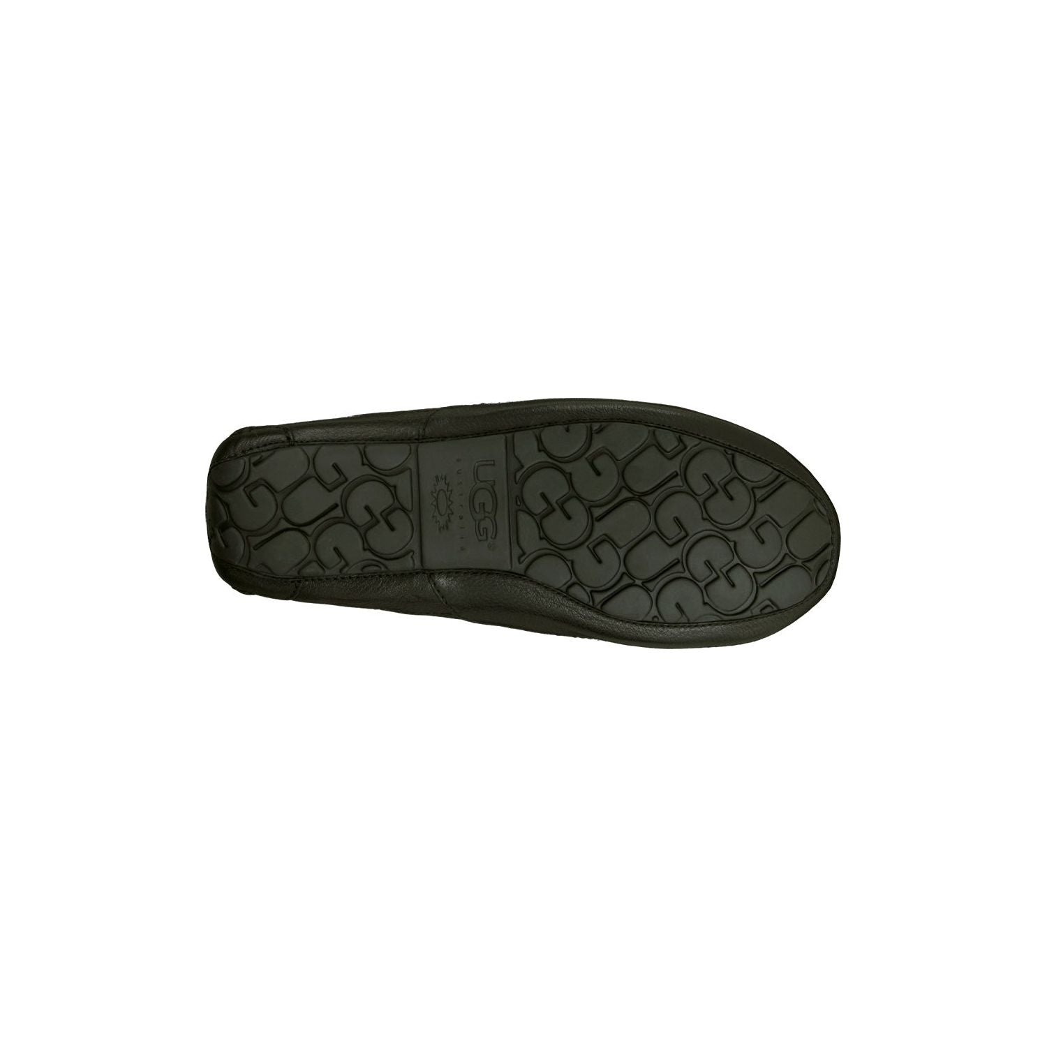 UGG Men's Ascot Leather Slipper in Black Men's Footwear