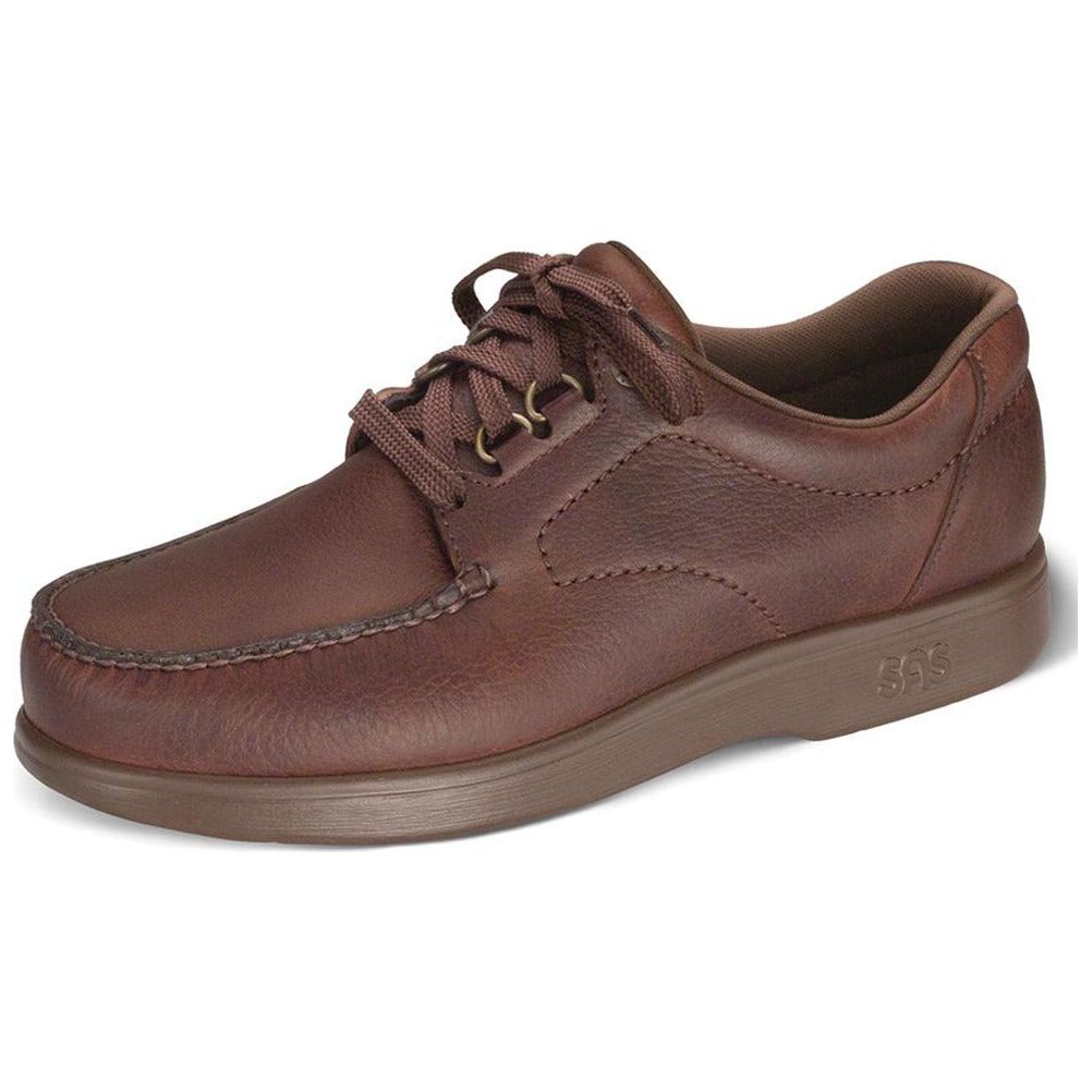 SAS Men's Bout Time Lace Up Loafer in Mulch Wide Men's Footwear