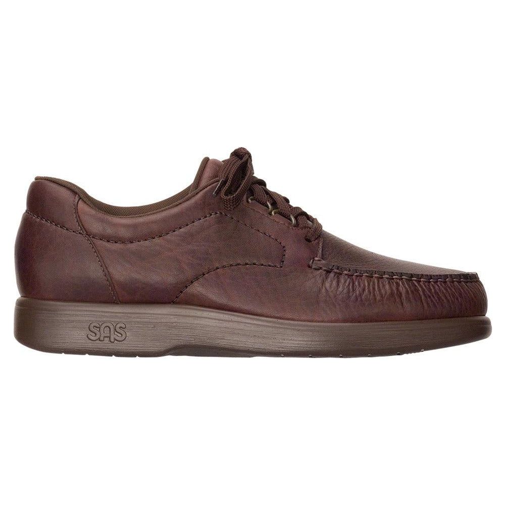 SAS Men's Bout Time Lace Up Loafer in Mulch Wide Men's Footwear