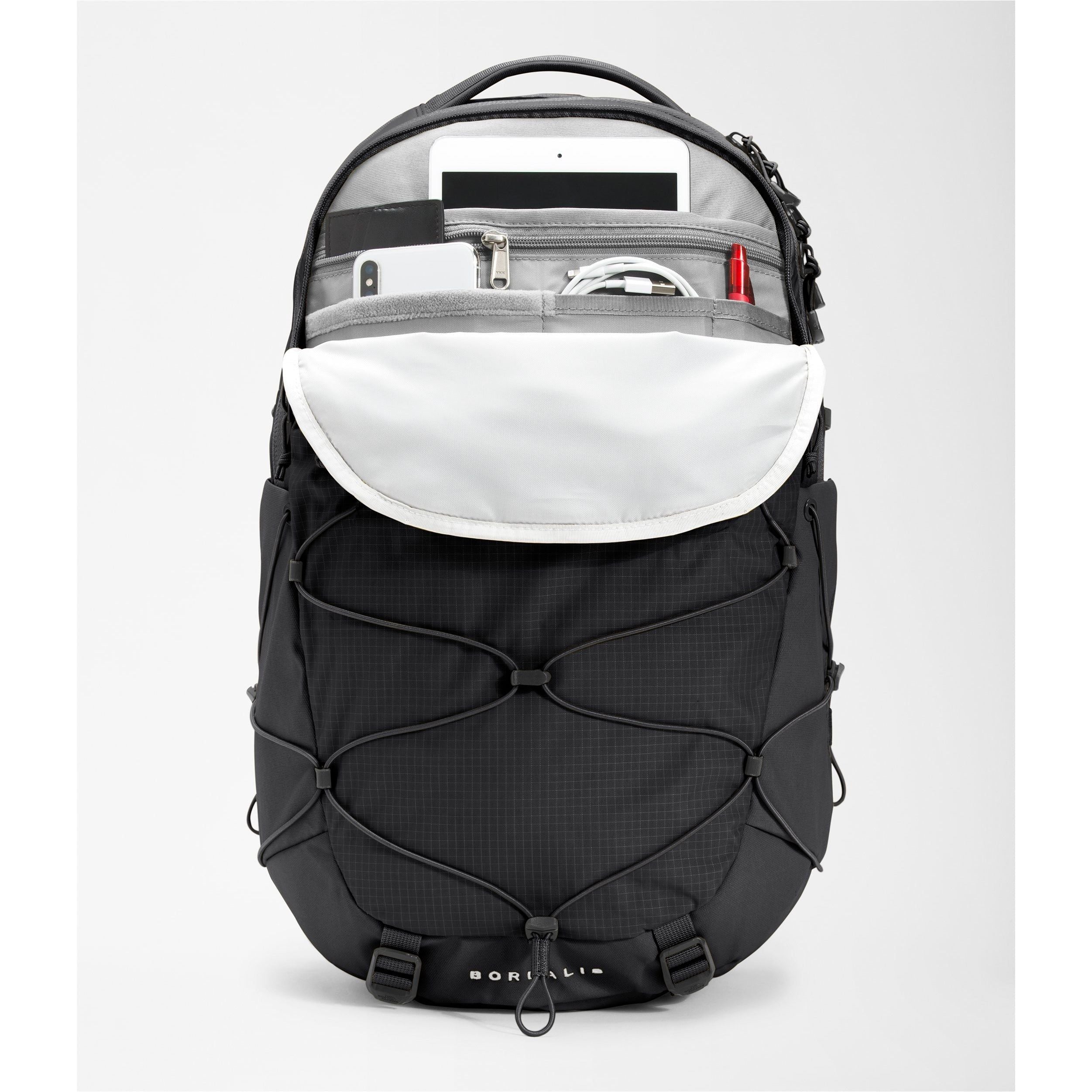 The North Face Women's Borealis Backpack in Black White Accessories