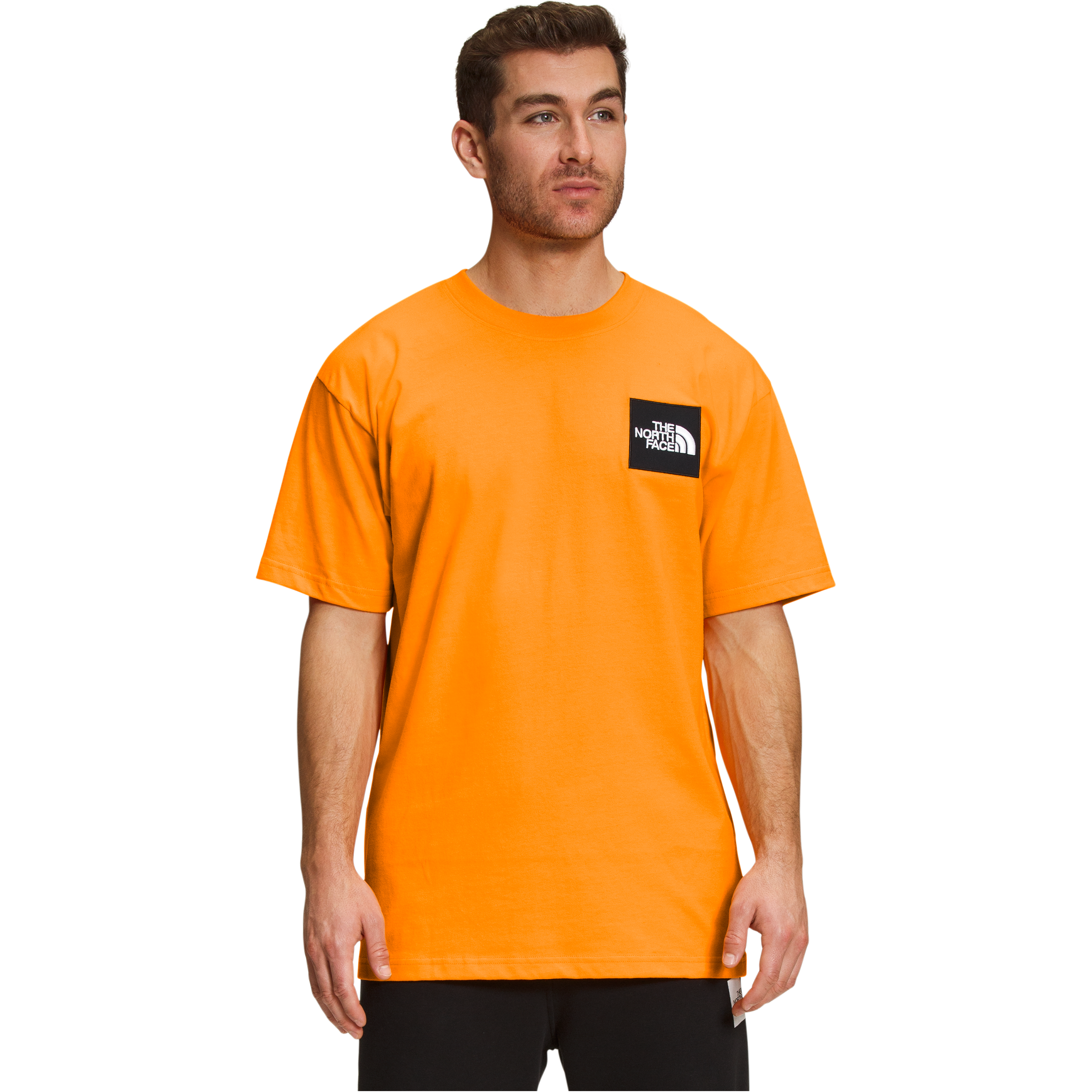 The North Face Men's Short Sleeve Heavyweight Box Tee in Cone Orange Men's Apparel