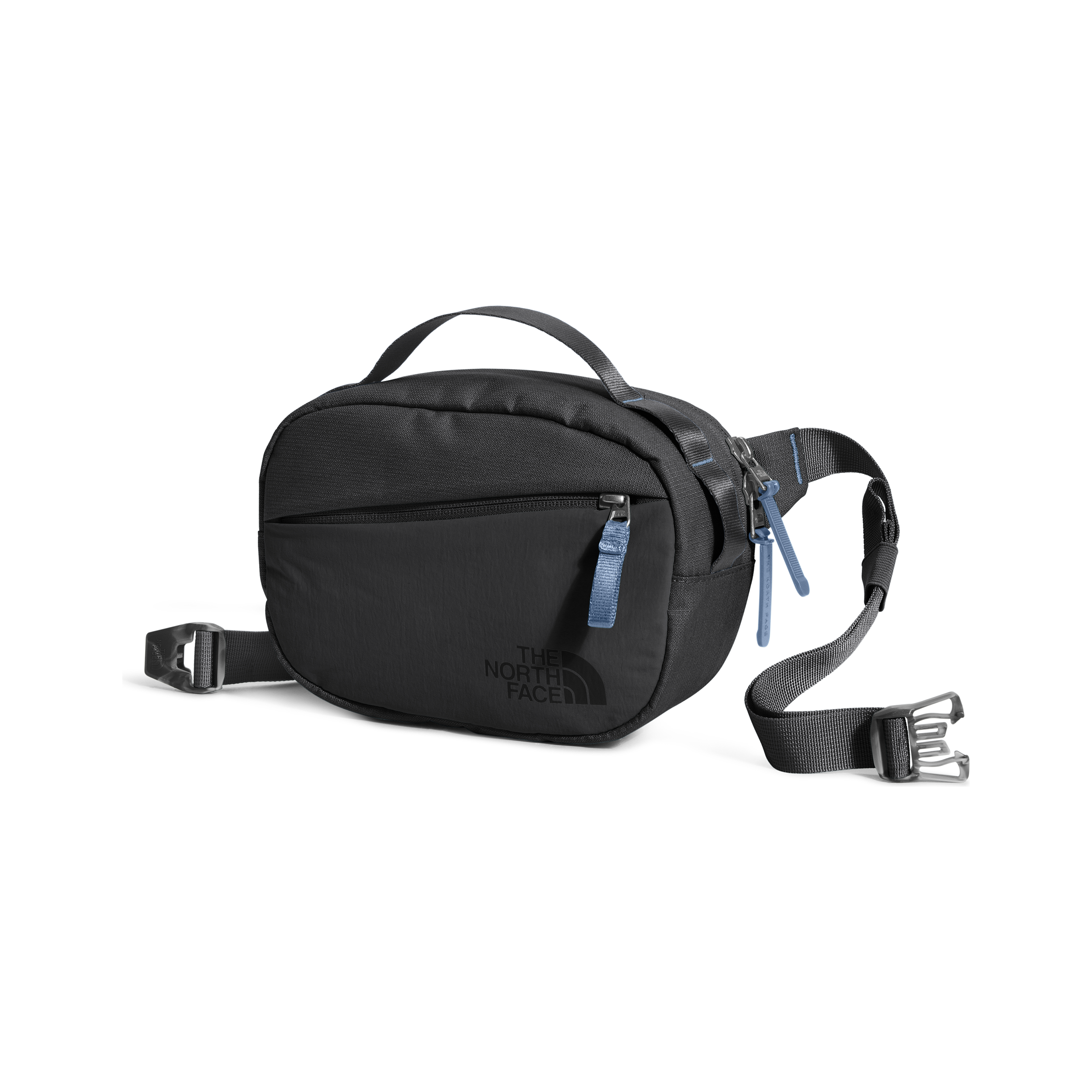 The North Face Women's Isabella Hip Pack in Asphalt Grey Light Heather Folk Blue Accessories
