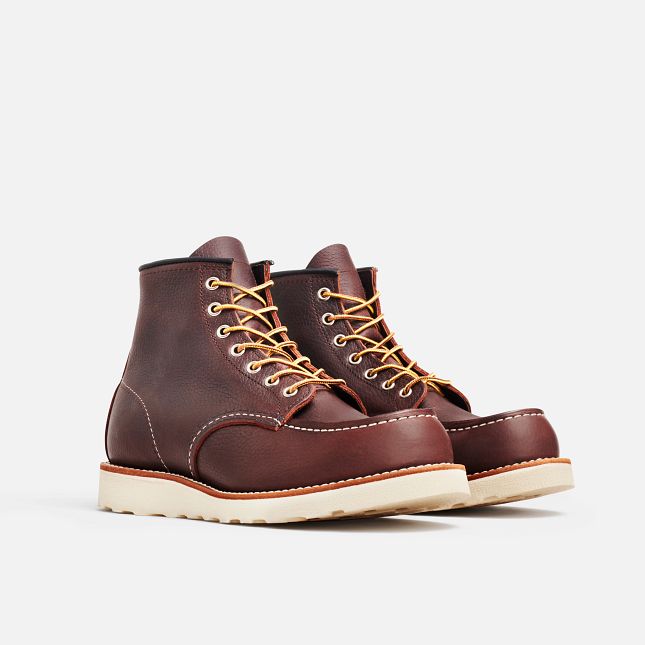 Red Wing Men's Classic Moc 6" Boot 8138 in Briar Oil-Slick Leather Men's Footwear