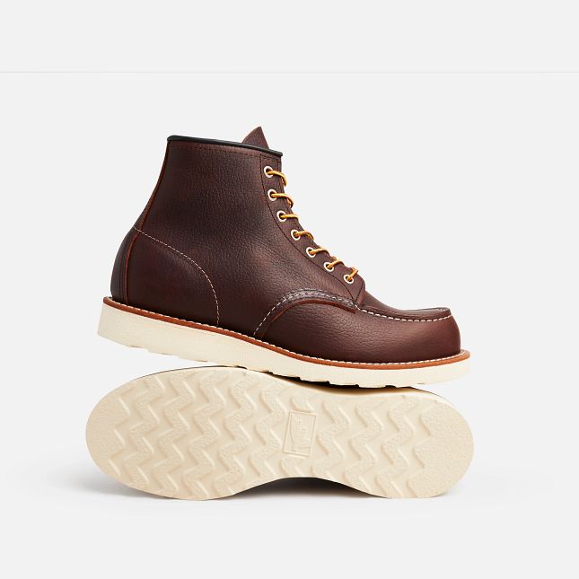 Red Wing Men's Classic Moc 6" Boot 8138 in Briar Oil-Slick Leather Men's Footwear