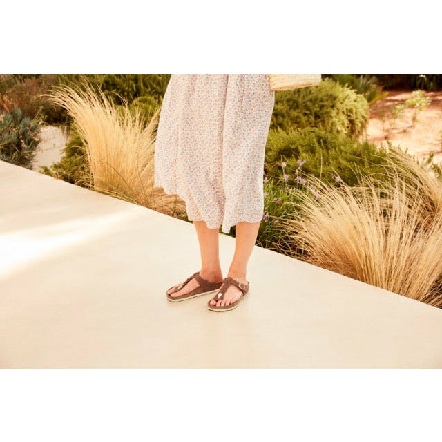 Birkenstock Gizeh Braid Oiled Leather Sandal in Cognac Women's Footwear