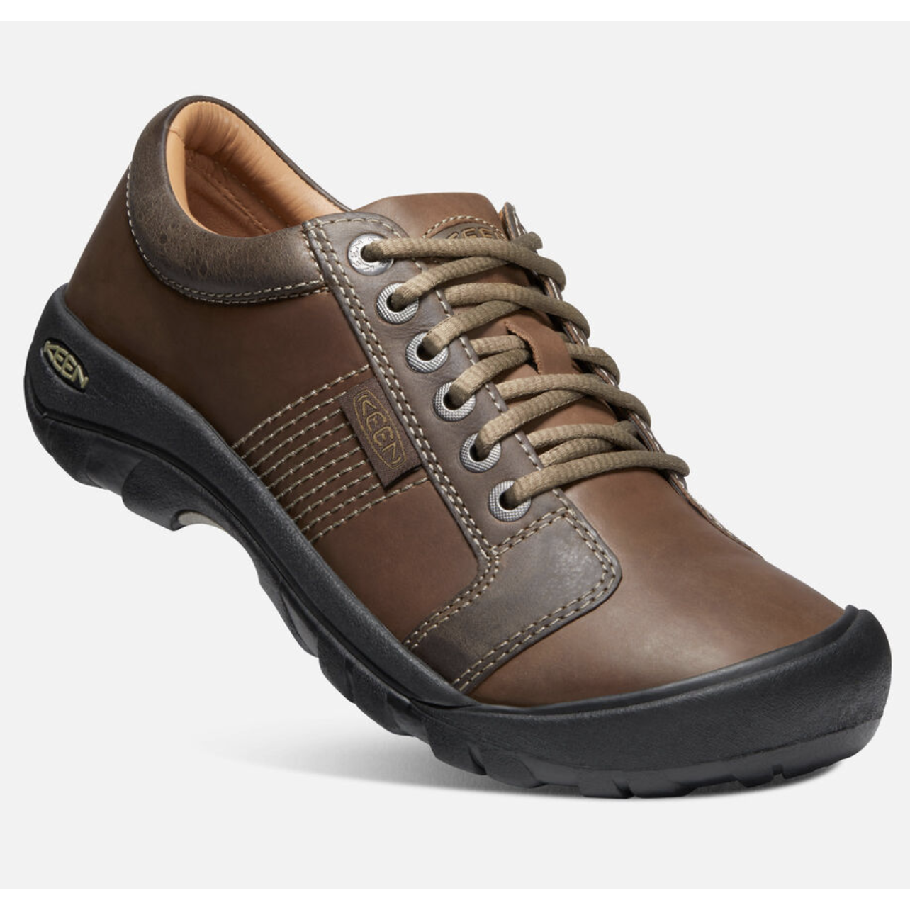Keen Men's Austin Chocolate Brown Leather Men's Footwear