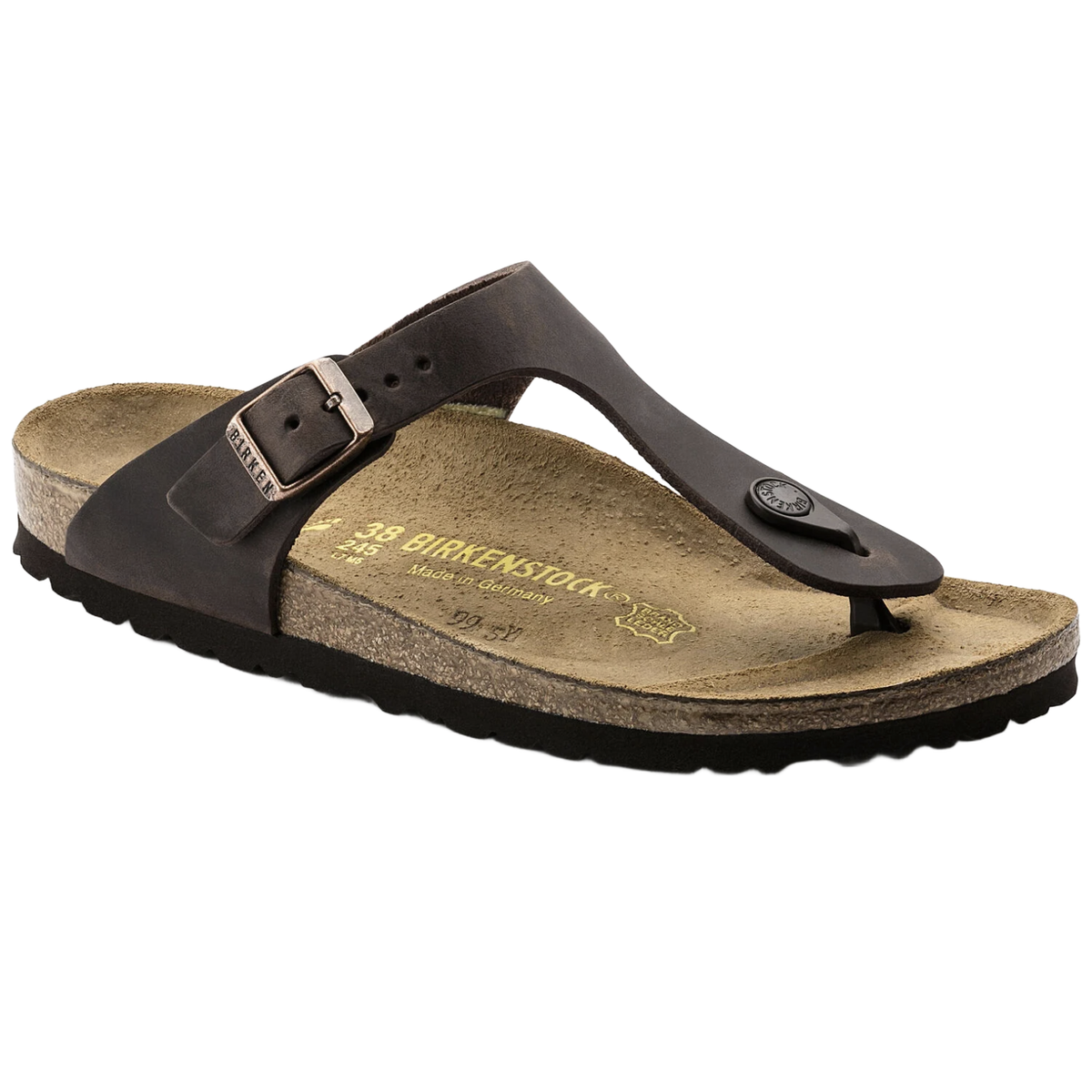 Birkenstock Gizeh Oiled Leather Classic Footbed Sandal in Habana display picture 1