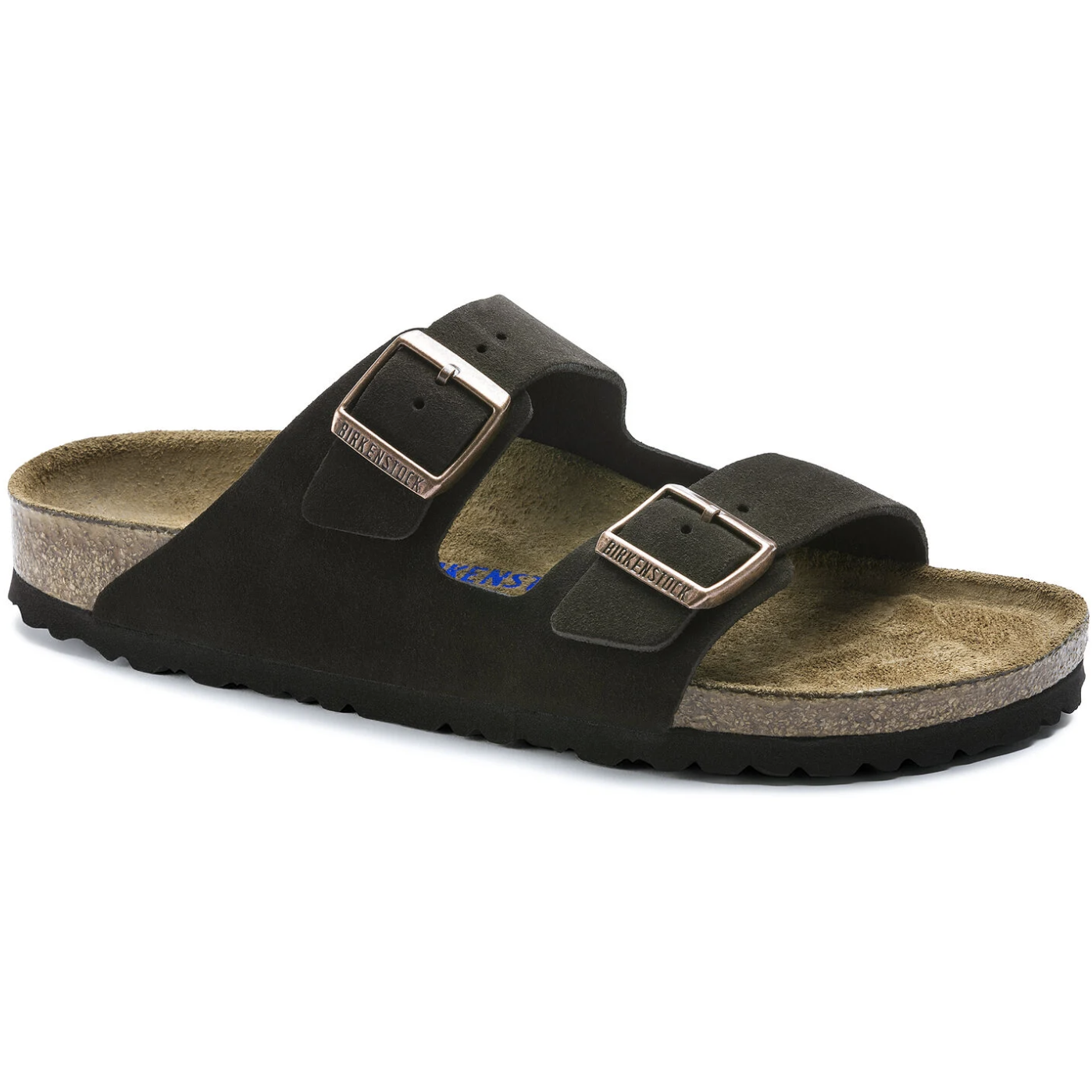 Birkenstock Arizona Suede Leather Soft Footbed Sandal in Mocha Men's Footwear
