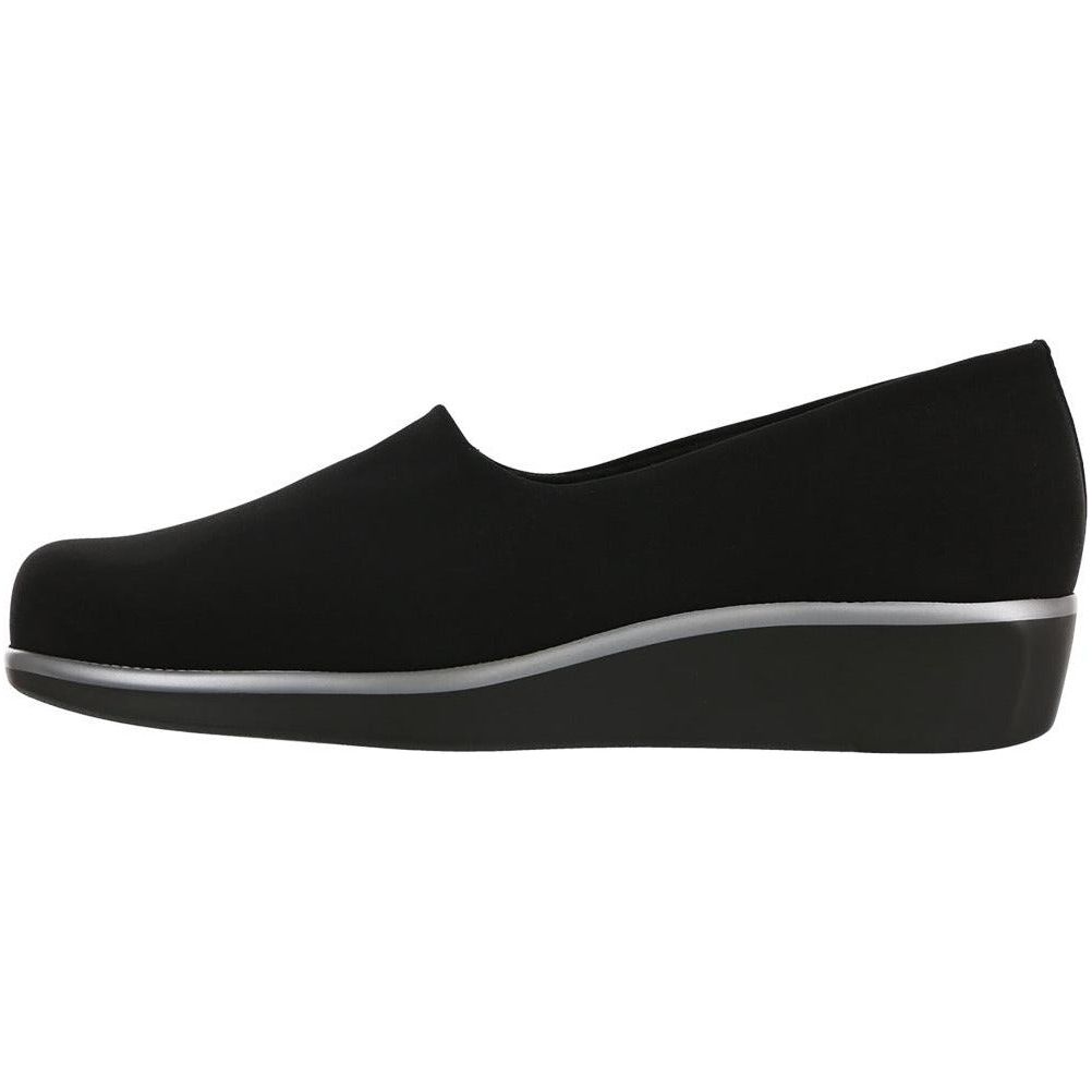 SAS Women's Bliss Slip On Wedge in Black Wide Women's Footwear
