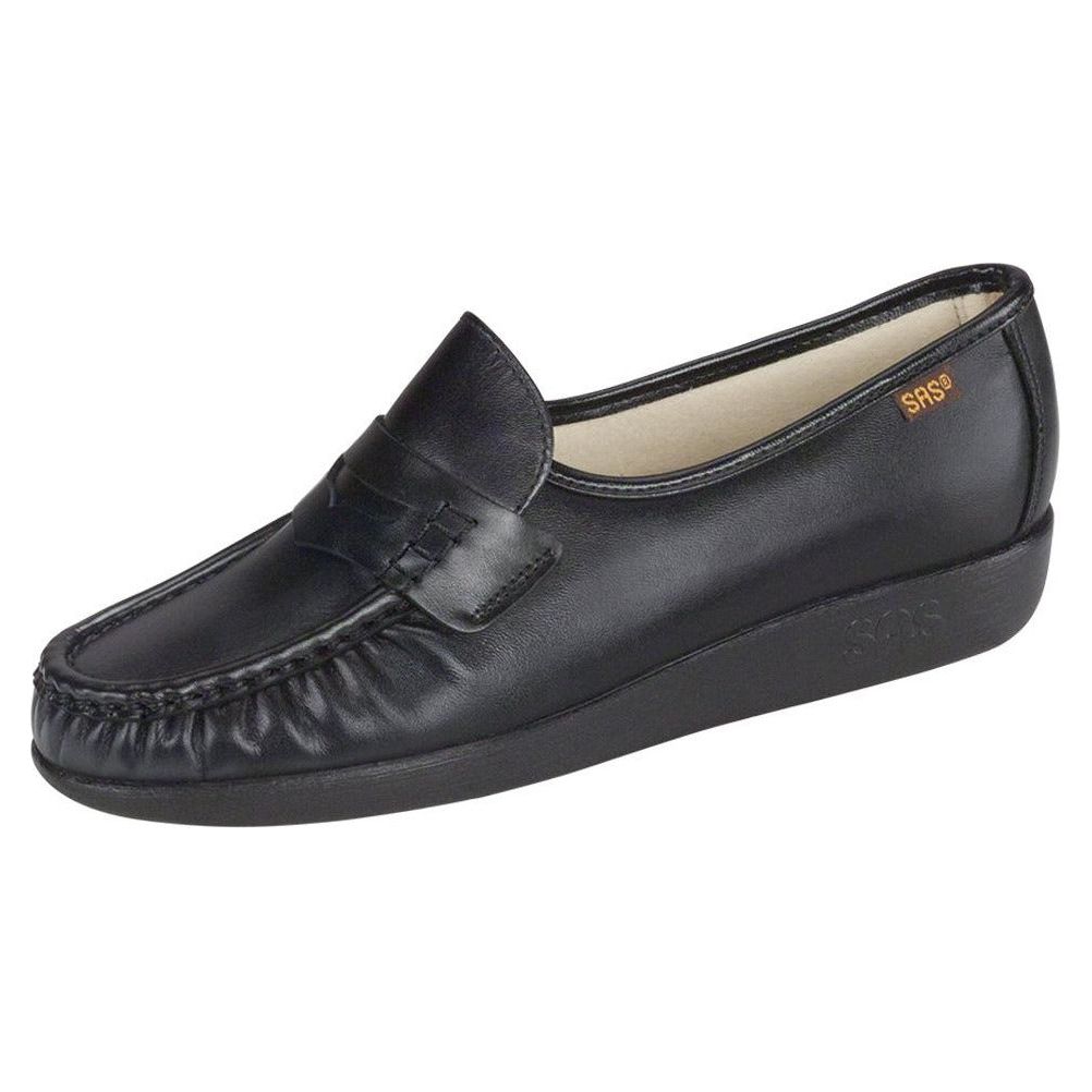 SAS Women's Classic Slip-On in Black Wide Women's Footwear