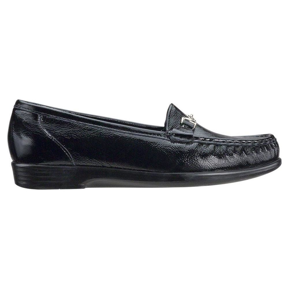 SAS Women's Metro Slip-On Loafer in Patent Black Wide Women's Footwear