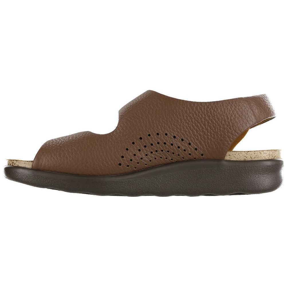 SAS Women's Relaxed Heel Strap Sandal in Amber Wide Women's Footwear