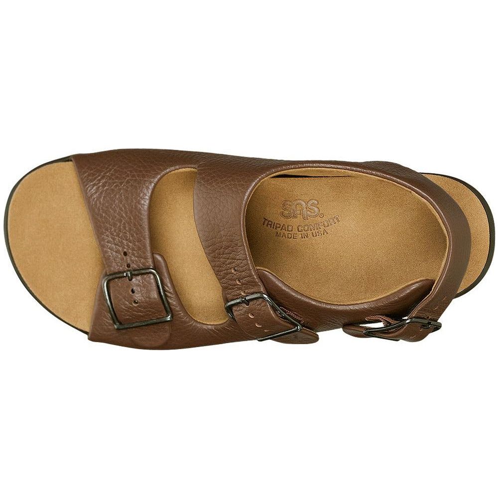 SAS Women's Relaxed Heel Strap Sandal in Amber Wide Women's Footwear