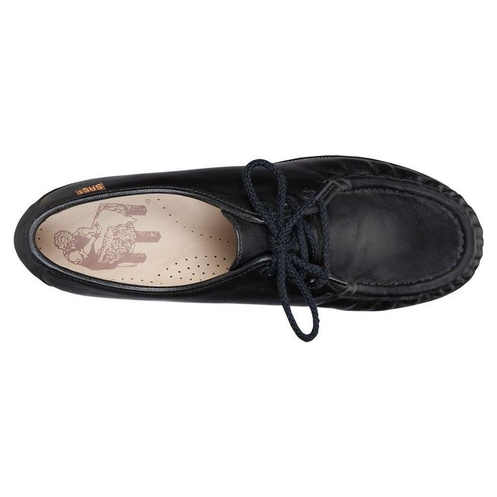 SAS Women's Siesta Lace Up Loafer in Black Wide Women's Footwear