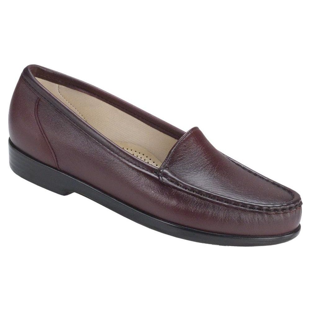 SAS Women's Simplify Slip-On Loafer in Antique Wine Wide Women's Footwear