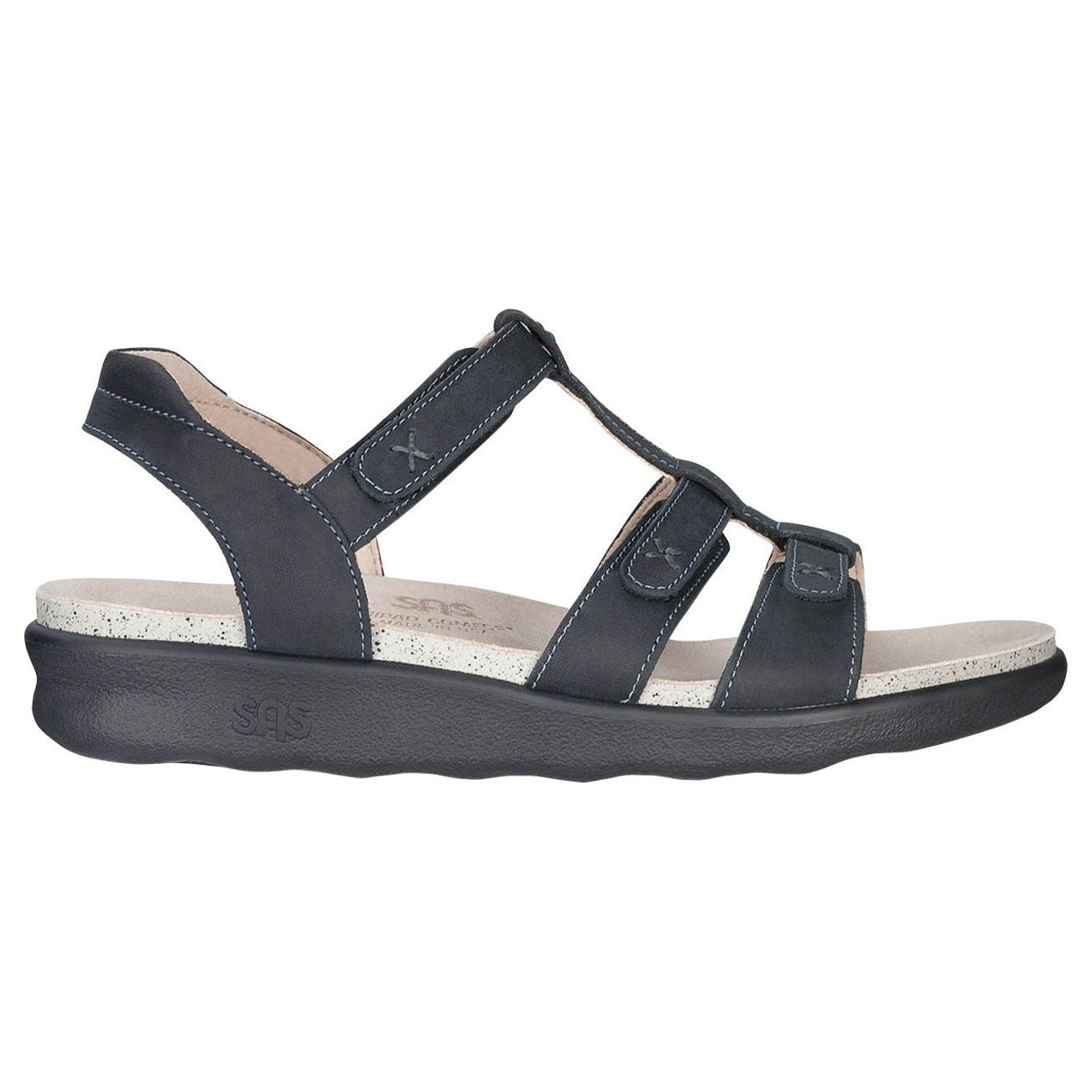 SAS Women's Sorrento T-Strap Sandal in Nero Wide Women's Footwear