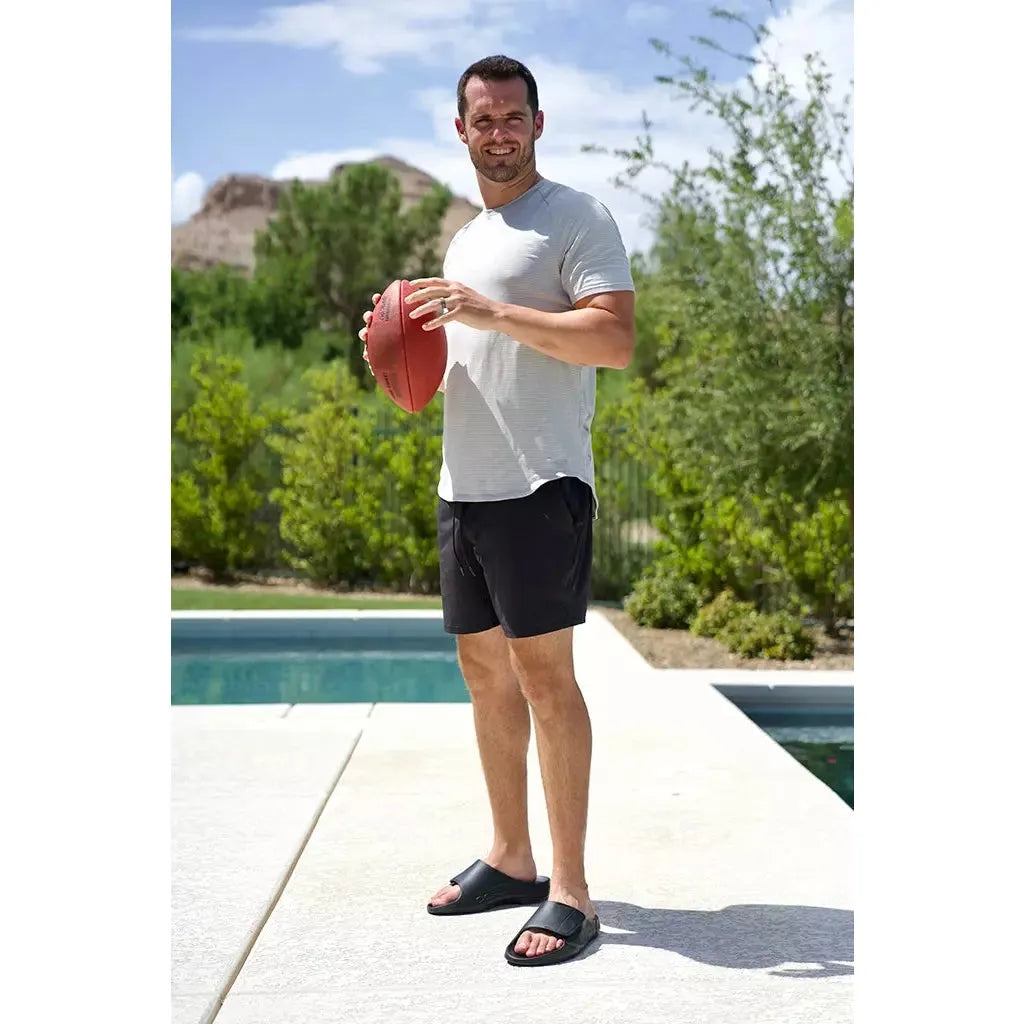 OOFOS Unisex Ooahh Sports Flex Sandals in Black Matte Men's Footwear