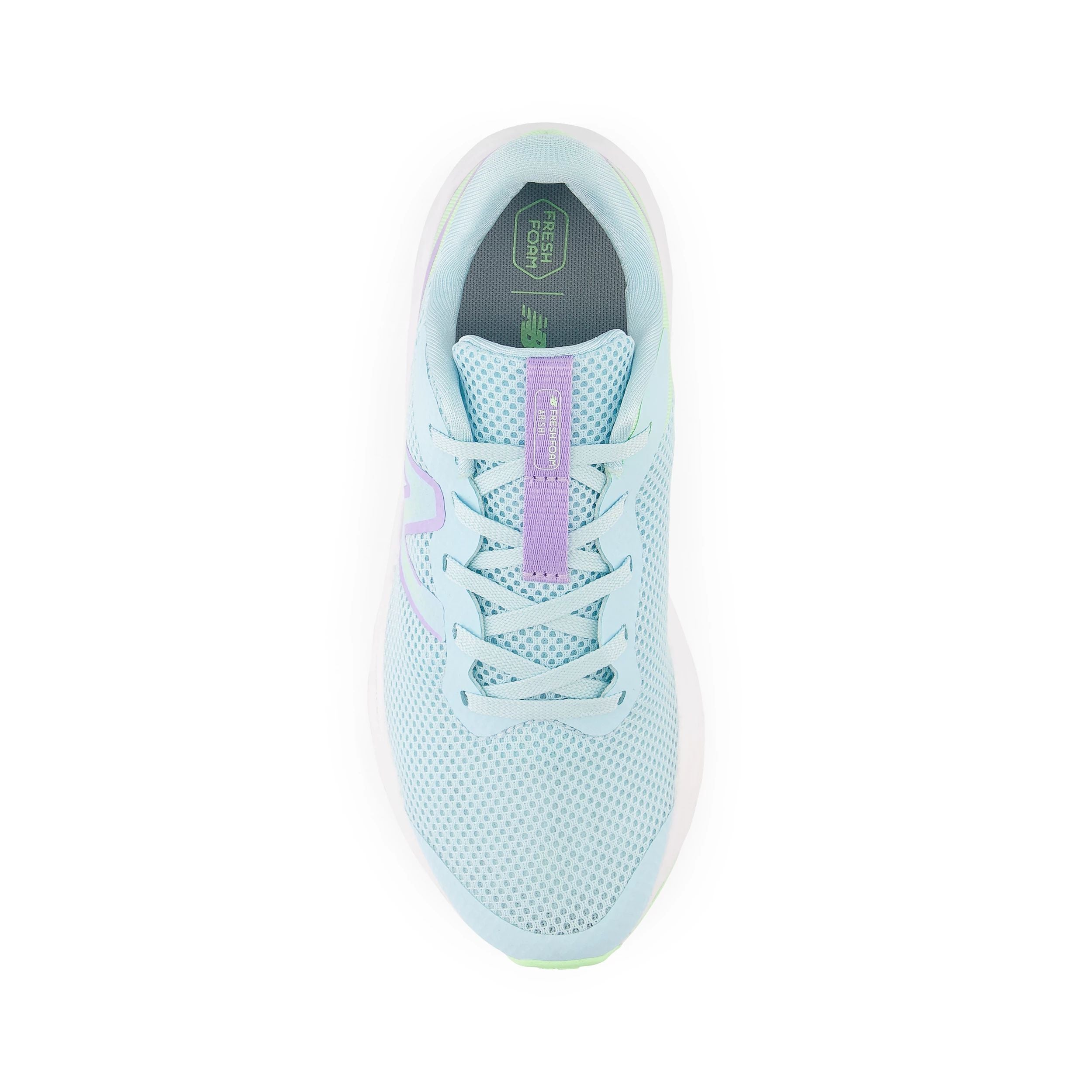 New Balance Big Kid's Fresh Foam Arishi v4 in Blue with Green Aura and Lilac Glo Footwear