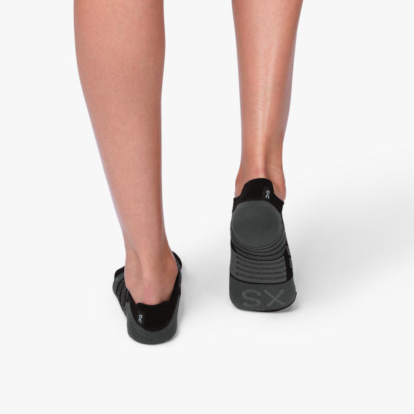 On Running Women's Low Sock in Black Shadow Sock