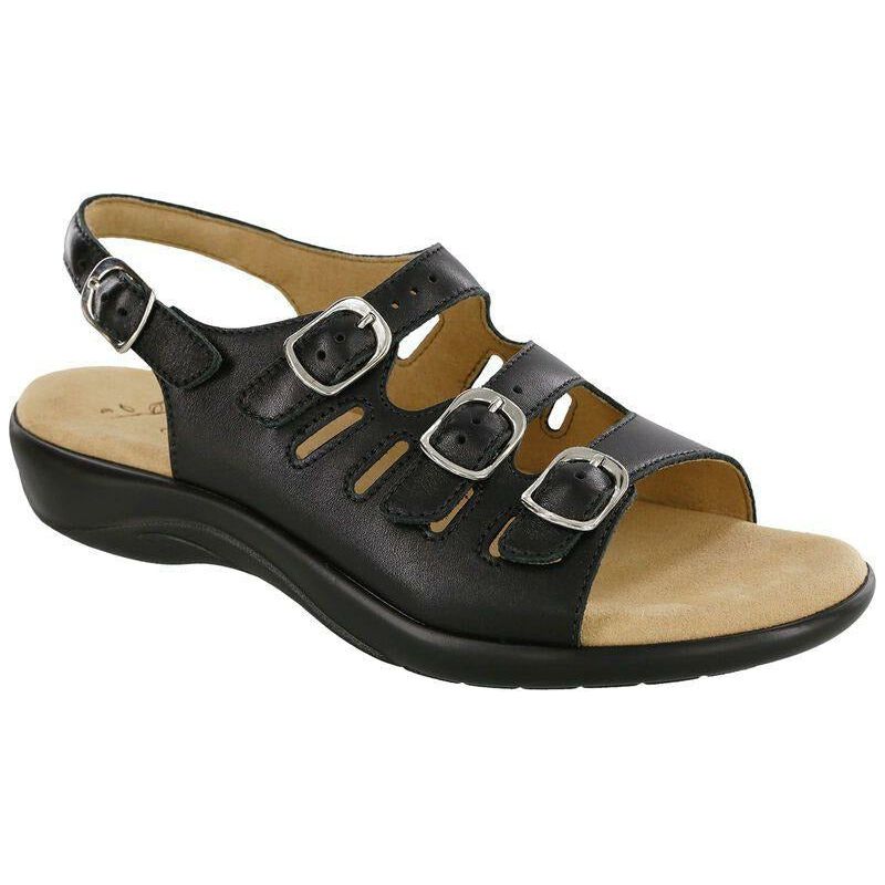 SAS Women's Mystic Slingback Sandal in Black Women's Footwear