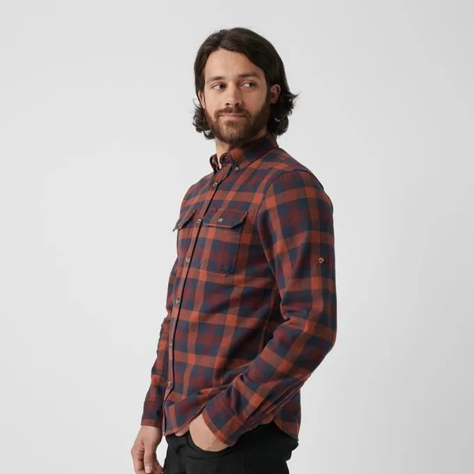 Fjallraven Men's Skog Shirt In True Red Men's Apparel