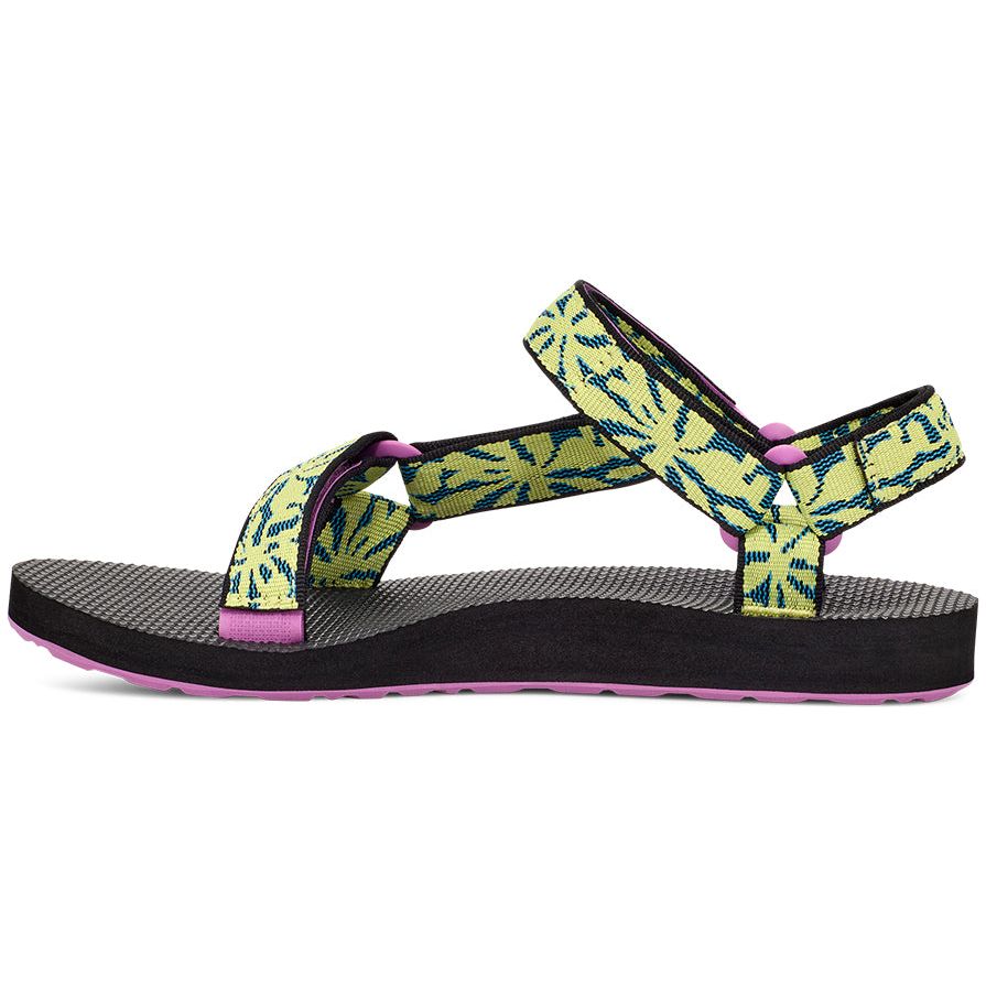 Teva Women's Original Universal Sandal in Beach Floral Wild Lime  Women's Footwear