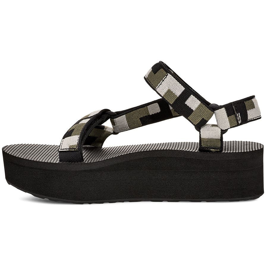 Teva Women's Flatform Universal Sandal in Retro Shapes Black  Women's Footwear