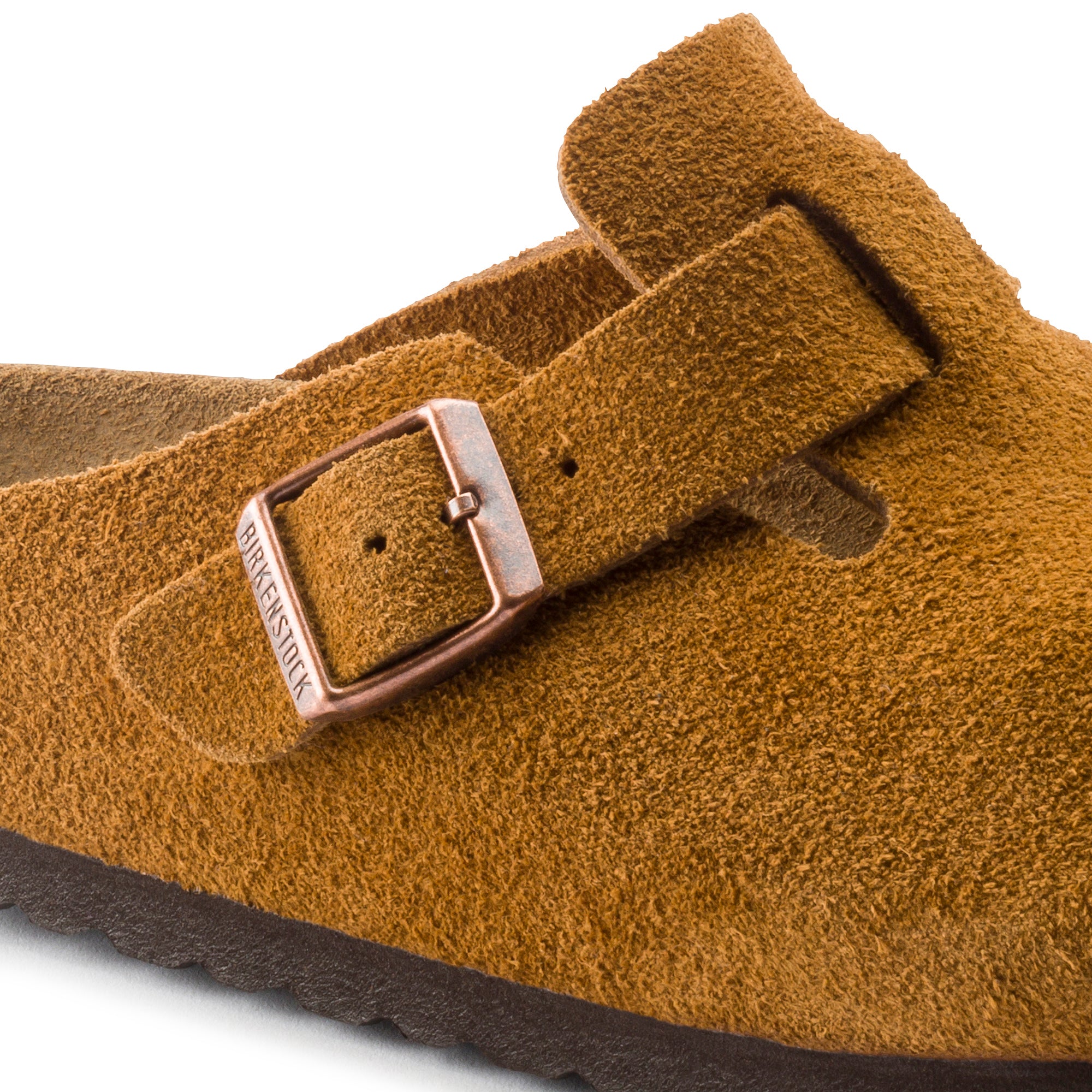 Birkenstock Soft Footbed Suede Leather Clog in Mink  Shoes