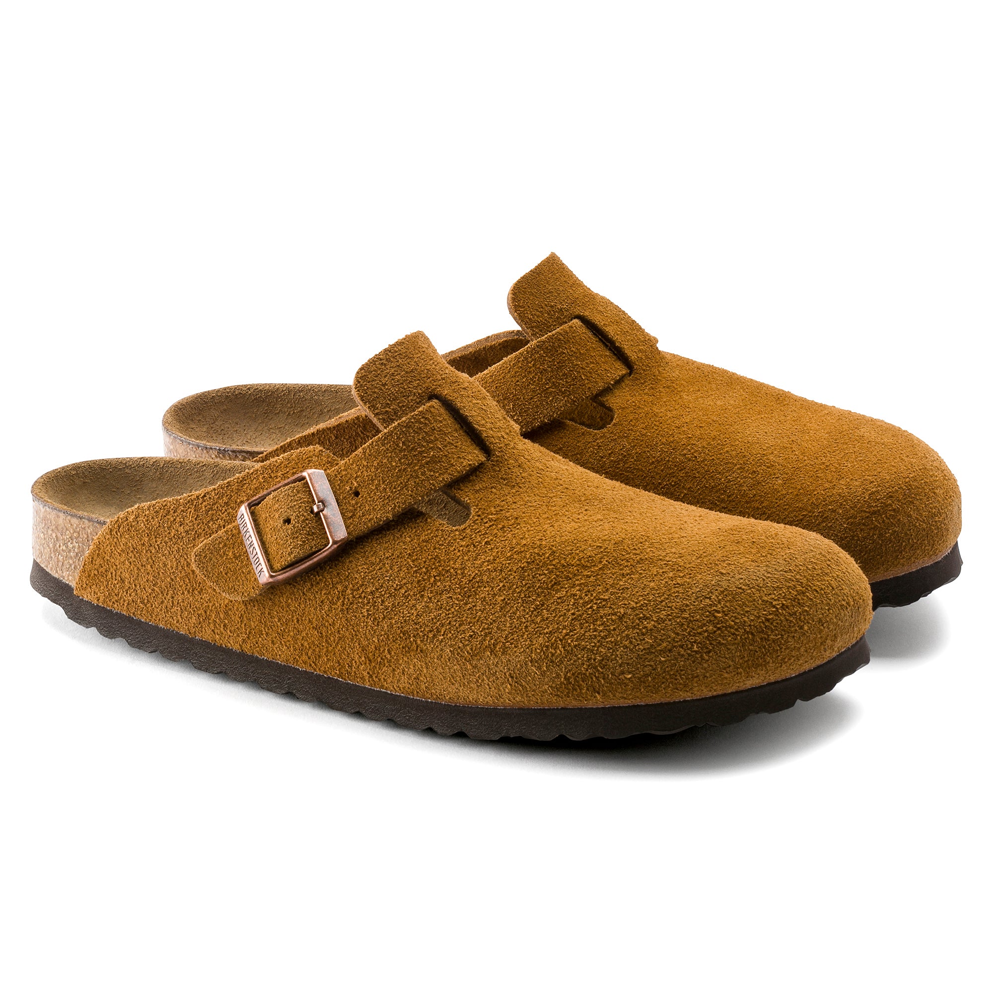 Birkenstock Soft Footbed Suede Leather Clog in Mink  Shoes