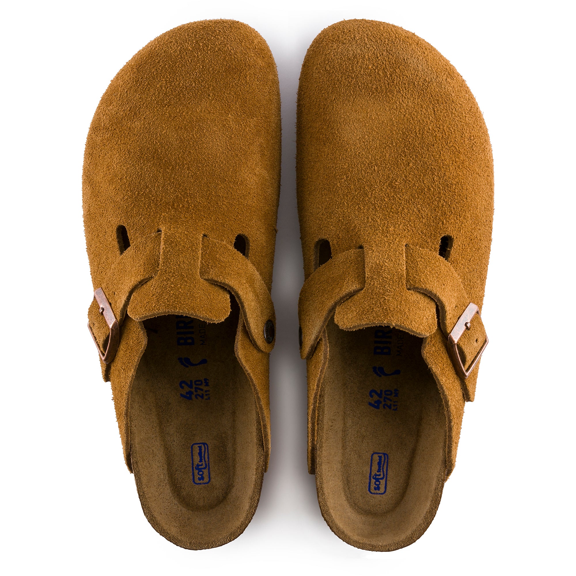 Birkenstock Soft Footbed Suede Leather Clog in Mink  Shoes