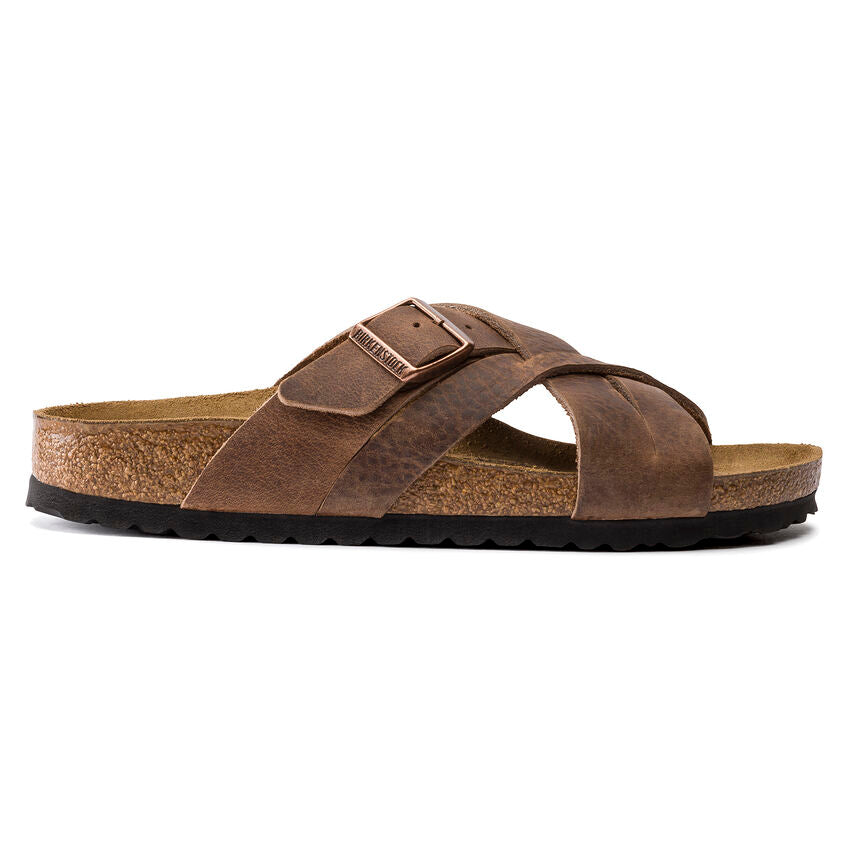 Birkenstock Lugano Oiled Leather in Tobacco  Unisex Footwear