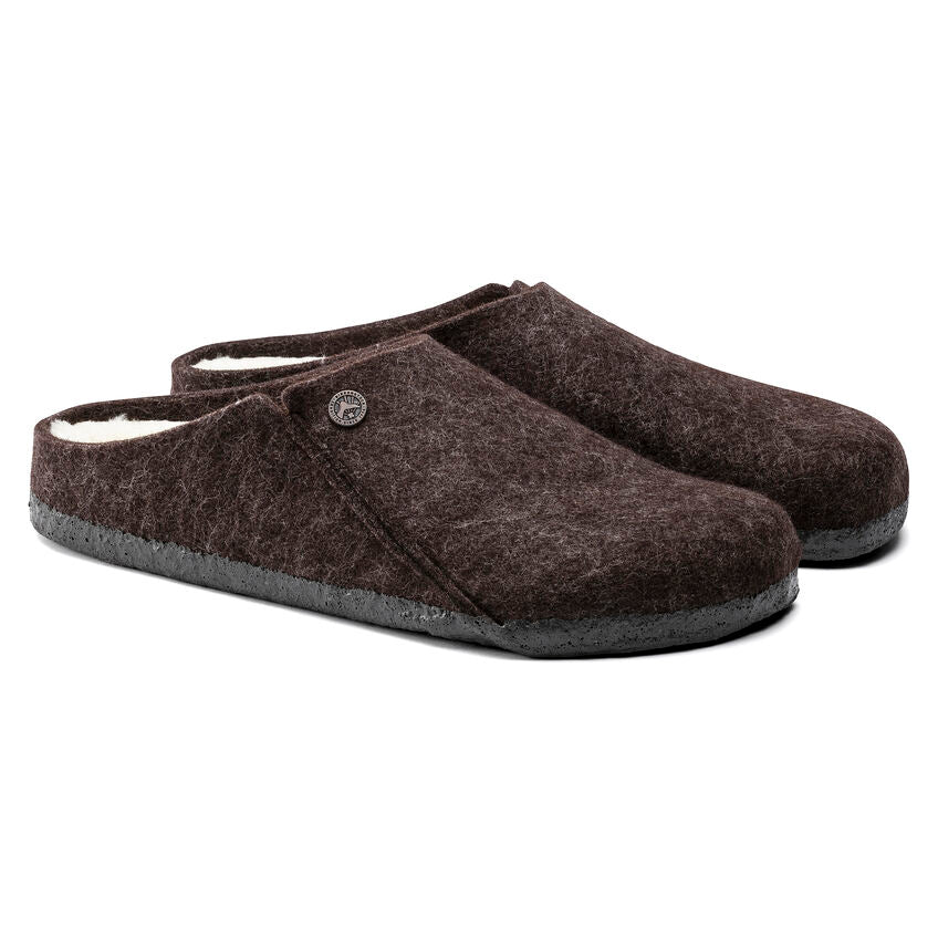 Birkenstock Men's Zermatt Shearling Wool Felt Slipper in Mocha  Men's Footwear