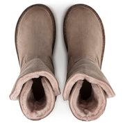 Birkenstock Uppsala Shearling Suede Leather in Gray Taupe  Women's Footwear