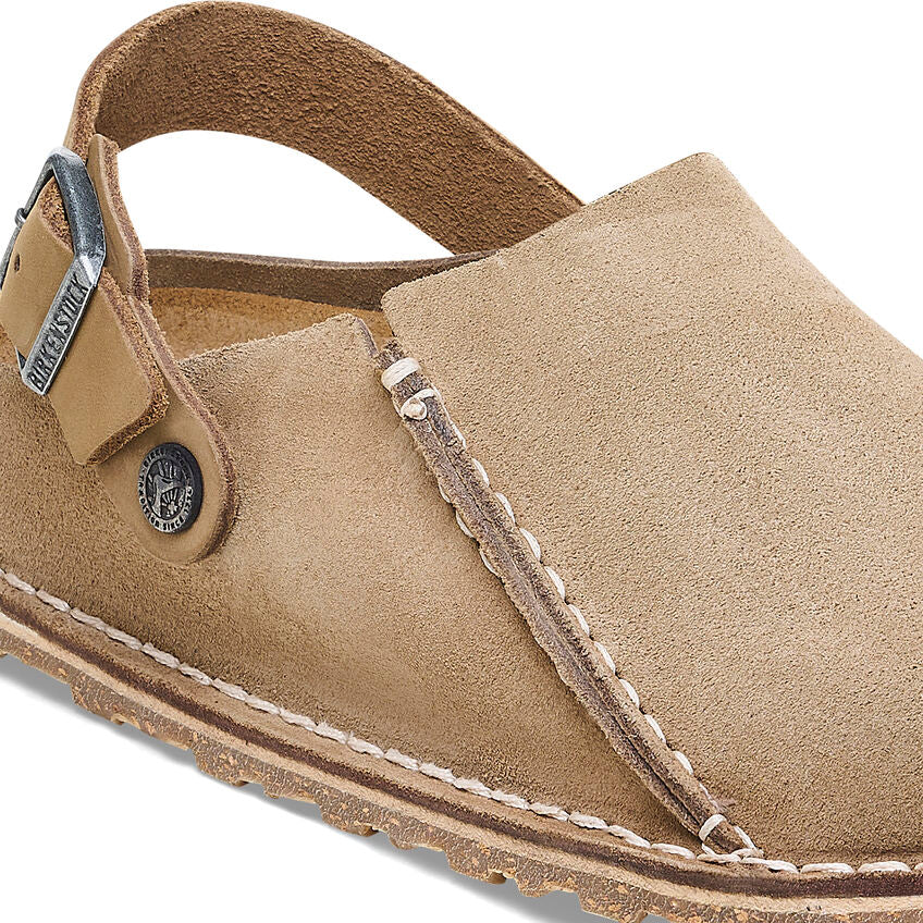 Birkenstock Lutry Premium Suede Leather in Gray Taupe  Men's Footwear