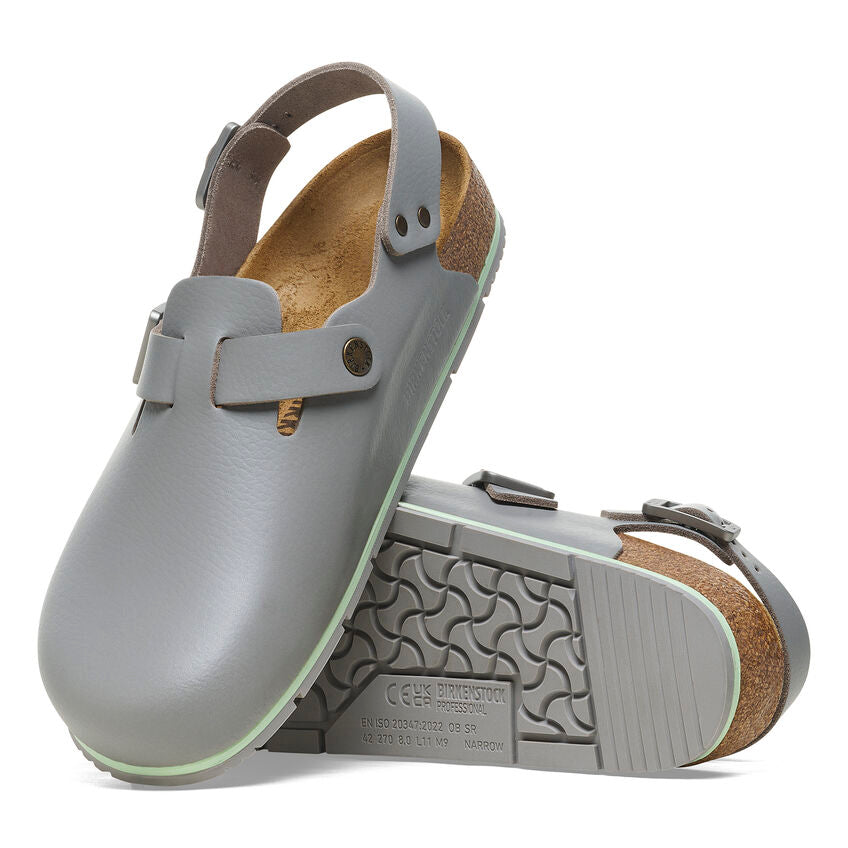 BIRKENSTOCK シルバー ローファー 38 Birkenstock Tokio Pro Leather in Gun Metal
