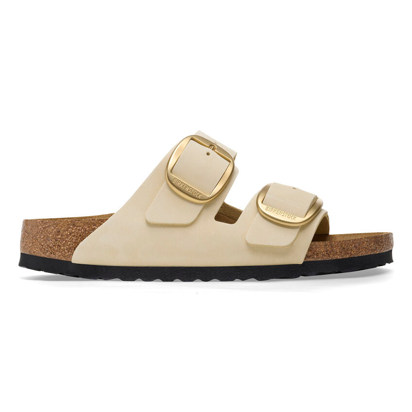 Birkenstock Arizona Big Buckle Nubuck Leather in Ecru  Women's Footwear