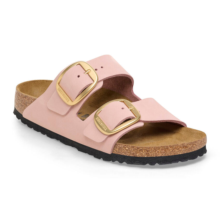 Birkenstock Arizona Big Buckle Nubuck Leather in Soft Pink  Women's Footwear