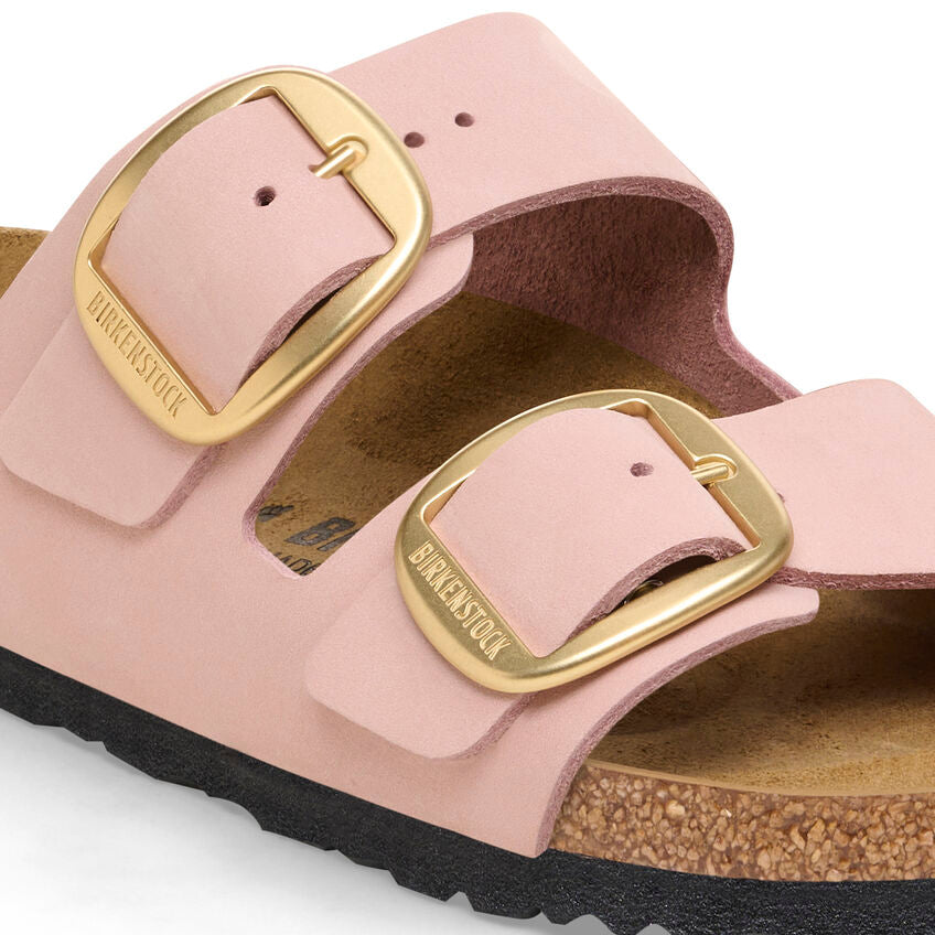 Birkenstock Arizona Big Buckle Nubuck Leather in Soft Pink  Women's Footwear