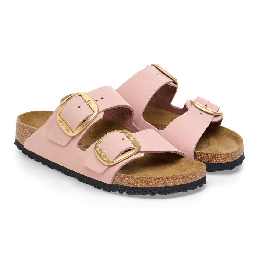 Birkenstock Arizona Big Buckle Nubuck Leather in Soft Pink  Women's Footwear