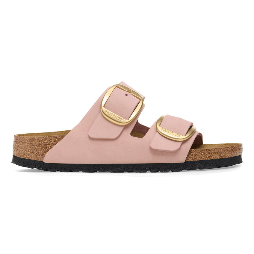 Birkenstock Arizona Big Buckle Nubuck Leather in Soft Pink  Women's Footwear