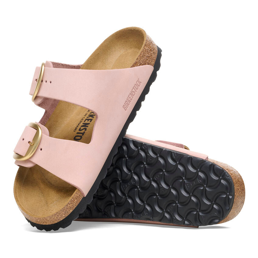 Birkenstock Arizona Big Buckle Nubuck Leather in Soft Pink  Women's Footwear