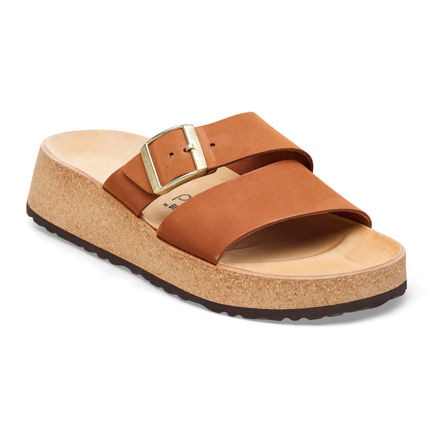 Birkenstock Almina Nubuck Leather Sandal in Pecan  Women's Footwear