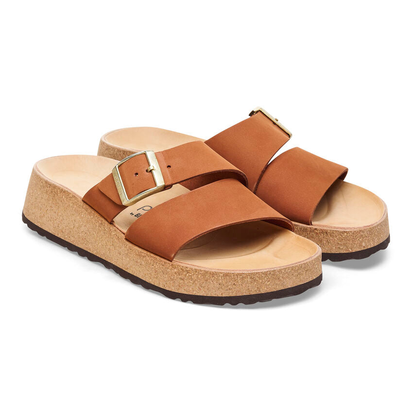 Birkenstock Almina Nubuck Leather Sandal in Pecan  Women's Footwear